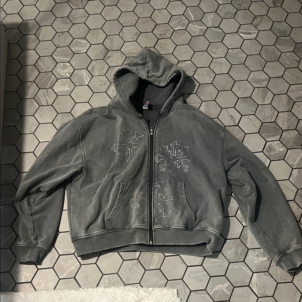 Gray Snowflake Women's Ski Jacket